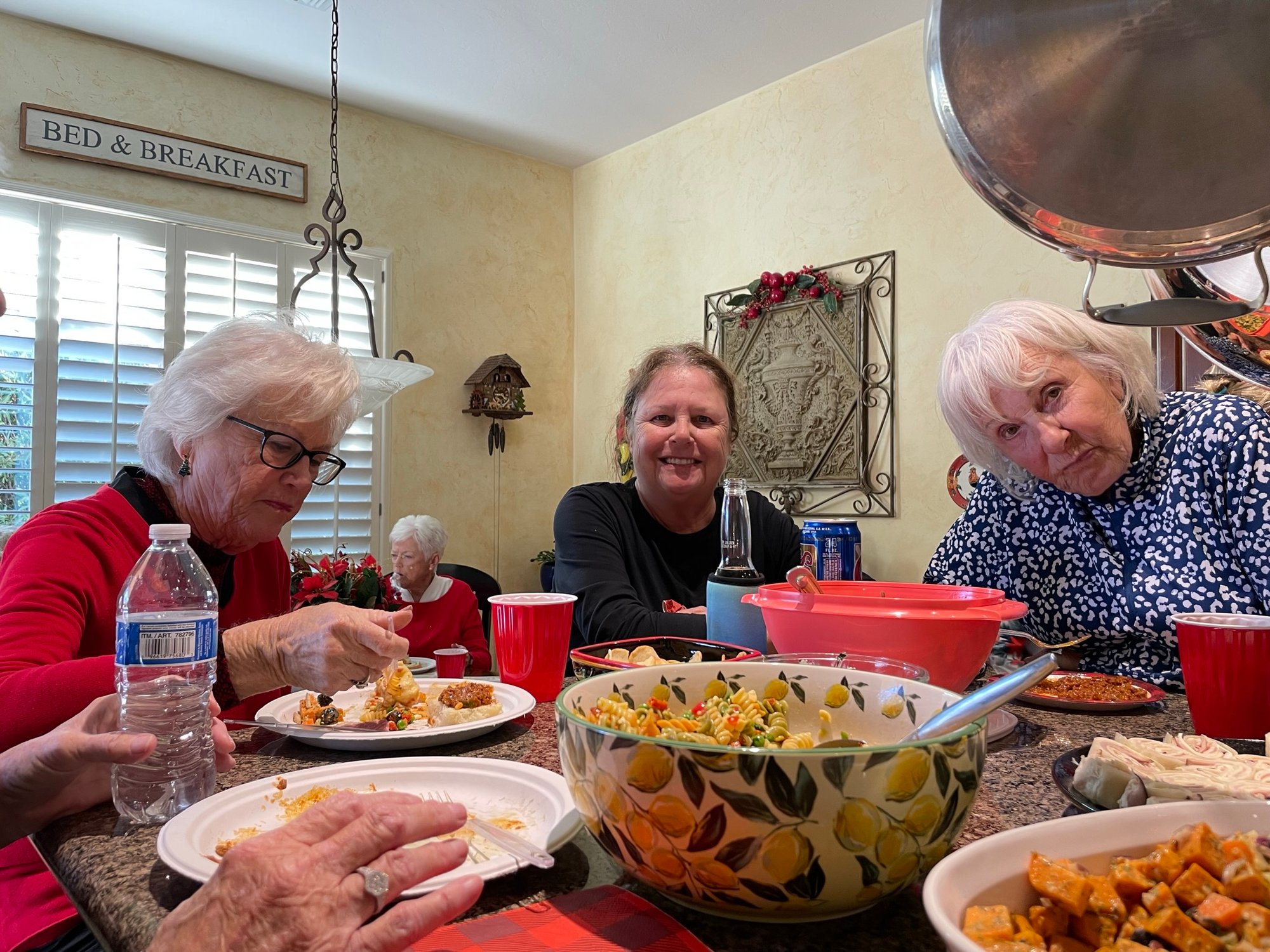 December 19, 2022 - Christmas Party - Julie Katz, Jane Perry, Sigi Wilson