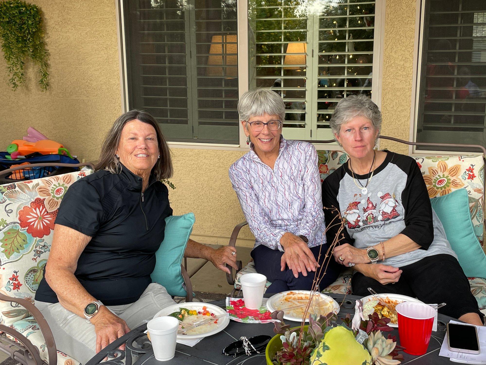 December 18, 2023 - Christmas Party - Christ Taylor, Lynn Langland, Gail Enoch
