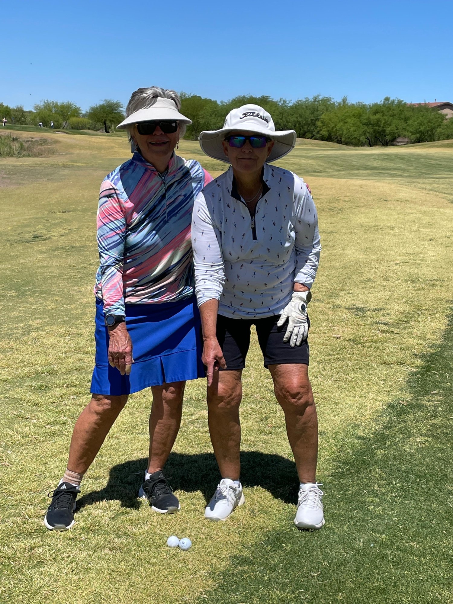 April 29, 2024 - Fairway side by side shots - Kathy Mattern, Karen Lundberg