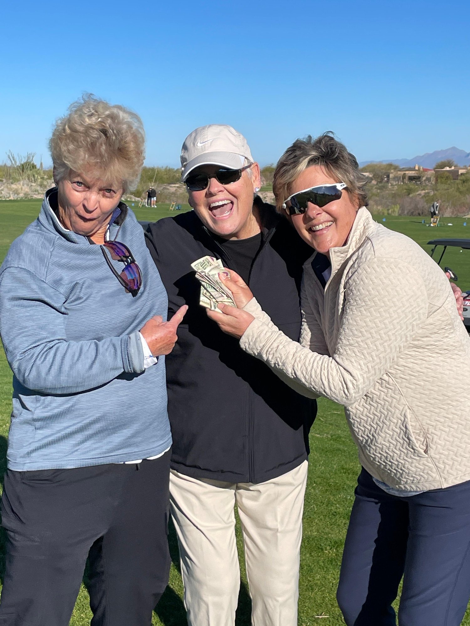 March 4, 2024 - Chipping Contest - Karen Lundberg, Pam Smith-Winner, Wendi Phillips