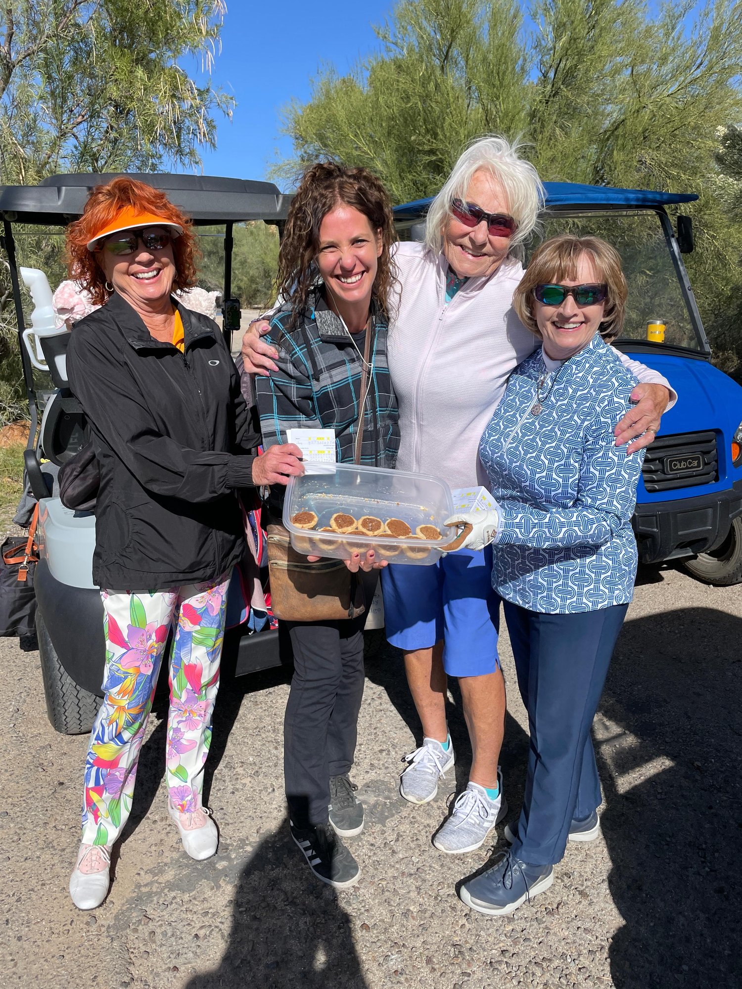 October 30, 2023 - Judy Gray, Mia Verduzco  (pecan pie baker), Sigi Wilson, Sandy Pedigo